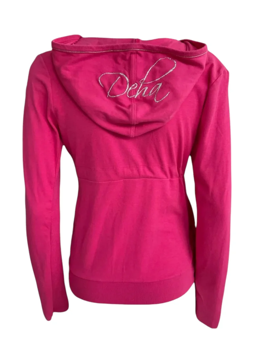 FELPA ZIP LUNGA COL FUXIA - immagine 4