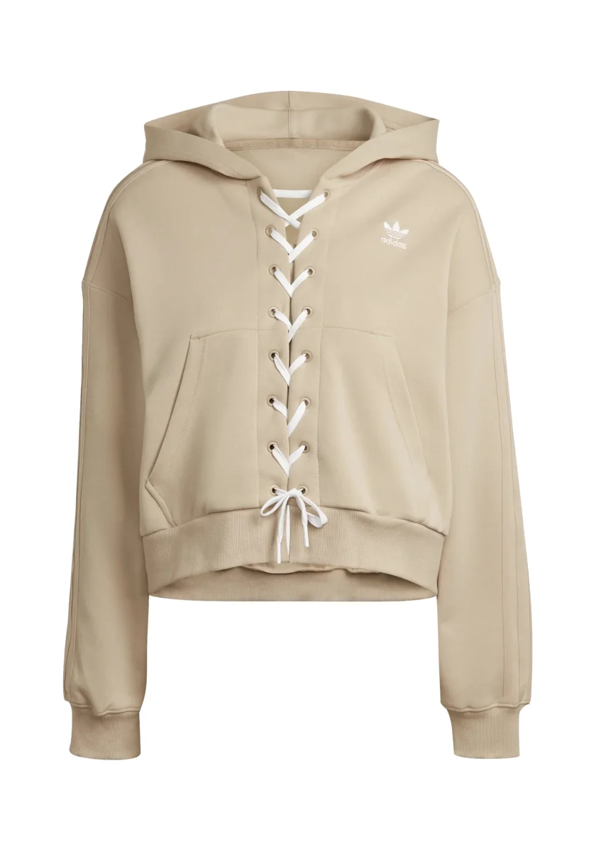 ADIDAS ORIGINALS - Felpa Crop Cappuccio Art HK5058 - immagine 2
