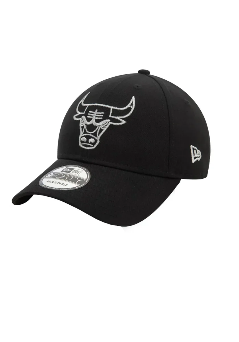 Chicago Bulls Metallic Outline Nero 9FORTY Cappellino Regolabile - immagine 3