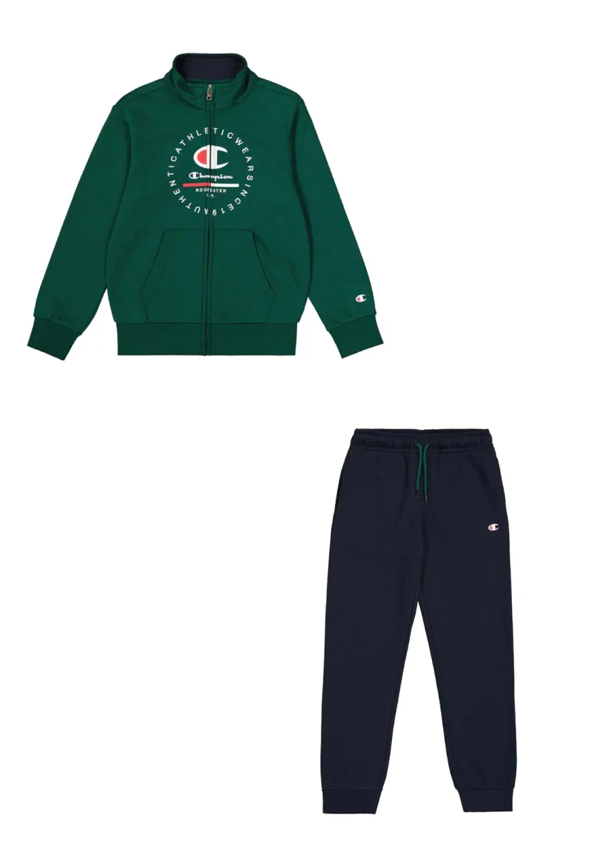 Champion Felpa Full Zip Tuta Bambino nero/bianco - immagine 8