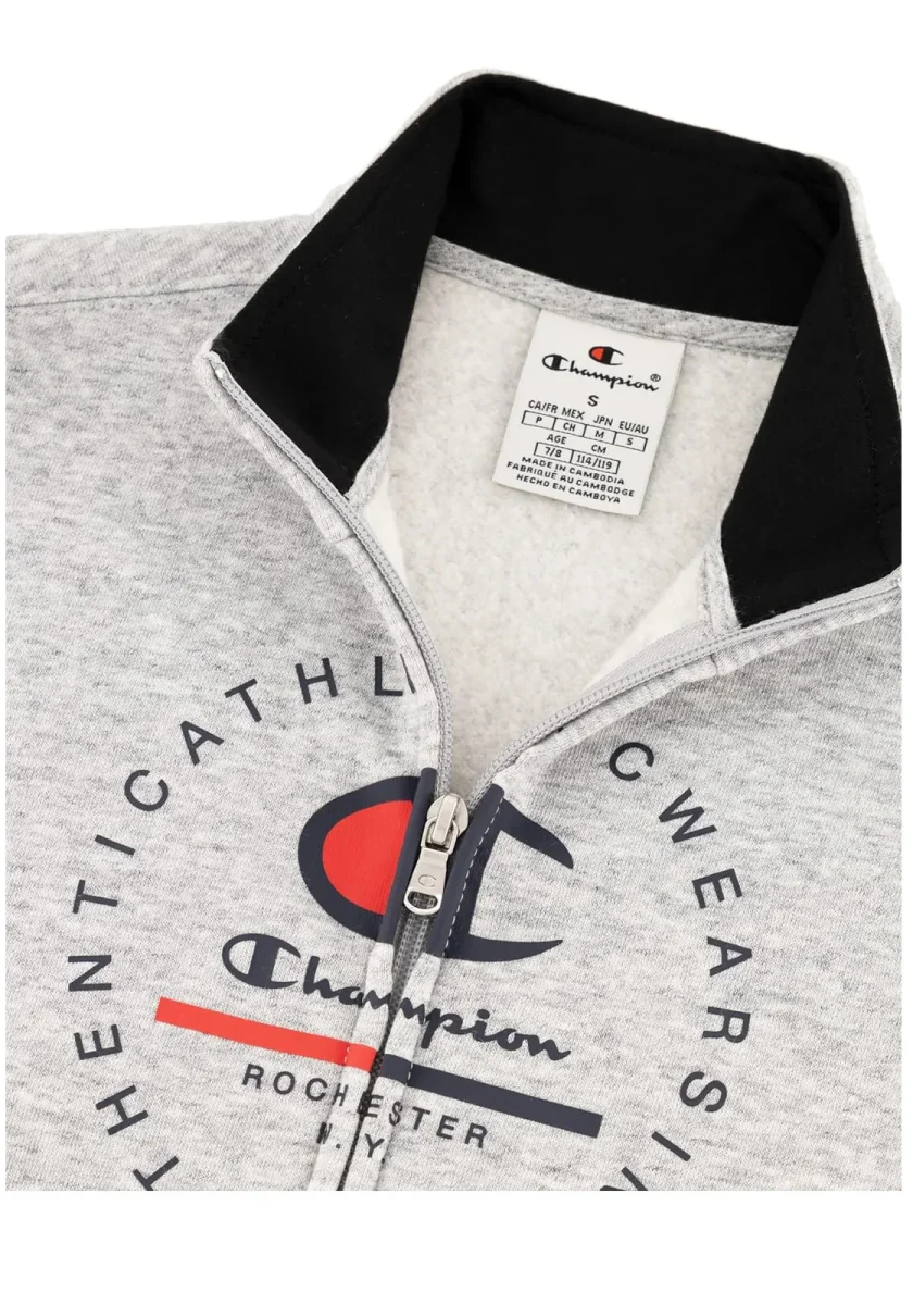 Champion Felpa Full Zip Tuta Bambino nero/bianco - immagine 7
