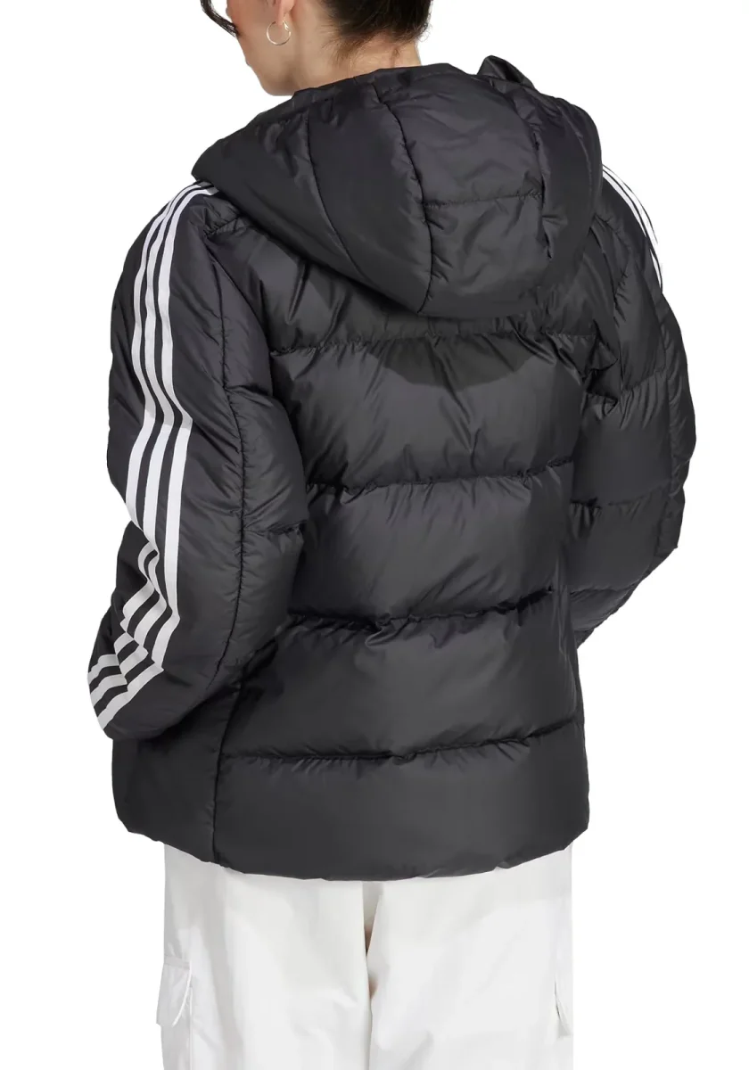 ADIDAS - Giacca Essentials 3-Stripes Mid Down Hooded. - immagine 4