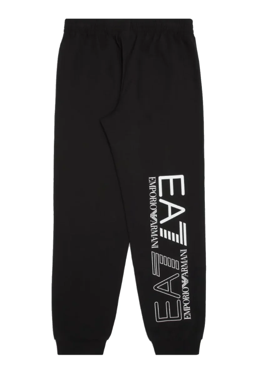 Pantalone EA7 Jr in felpa leggera nera - immagine 3