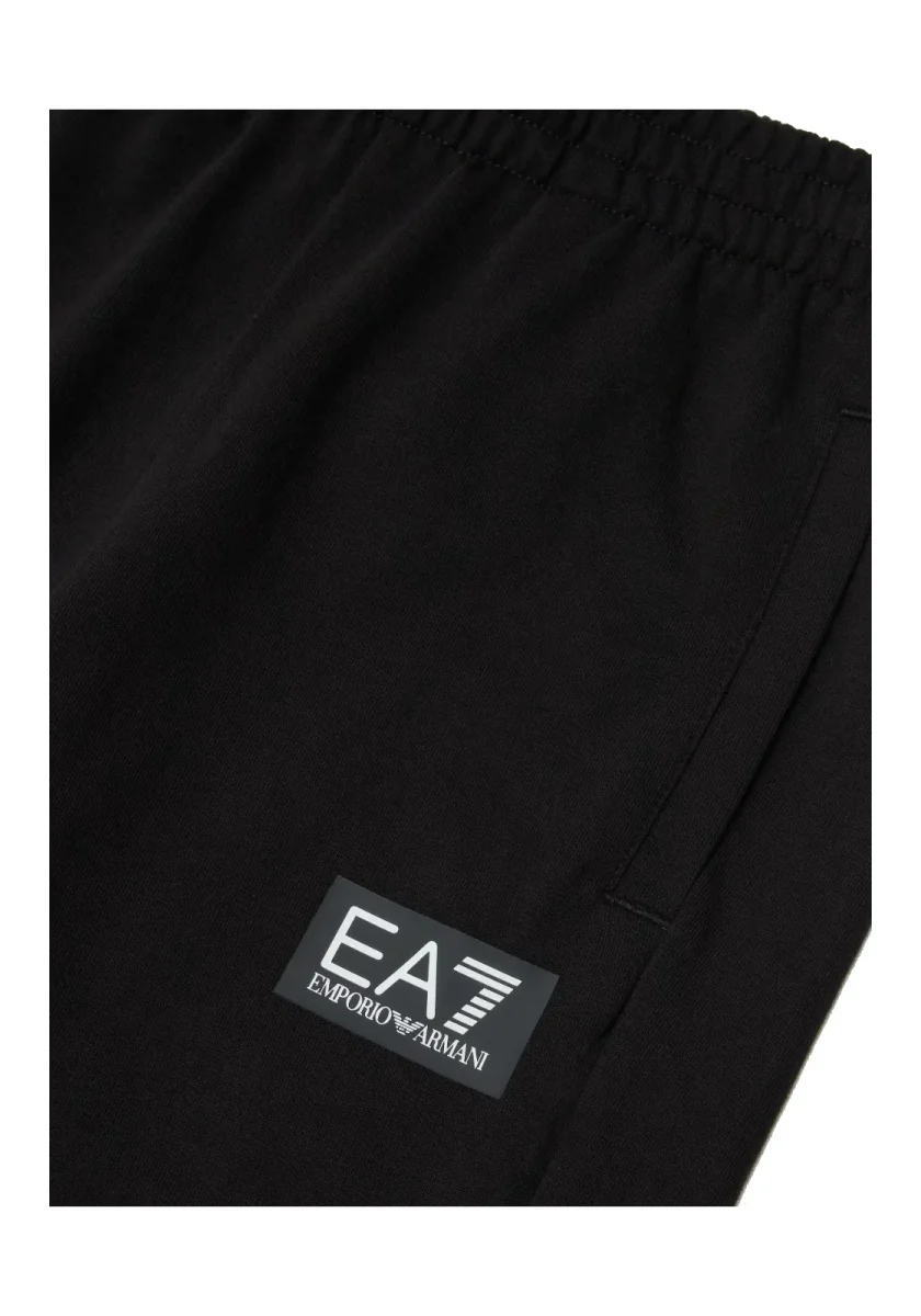 Pantalone EA7 Jr in felpa leggera nera - immagine 4