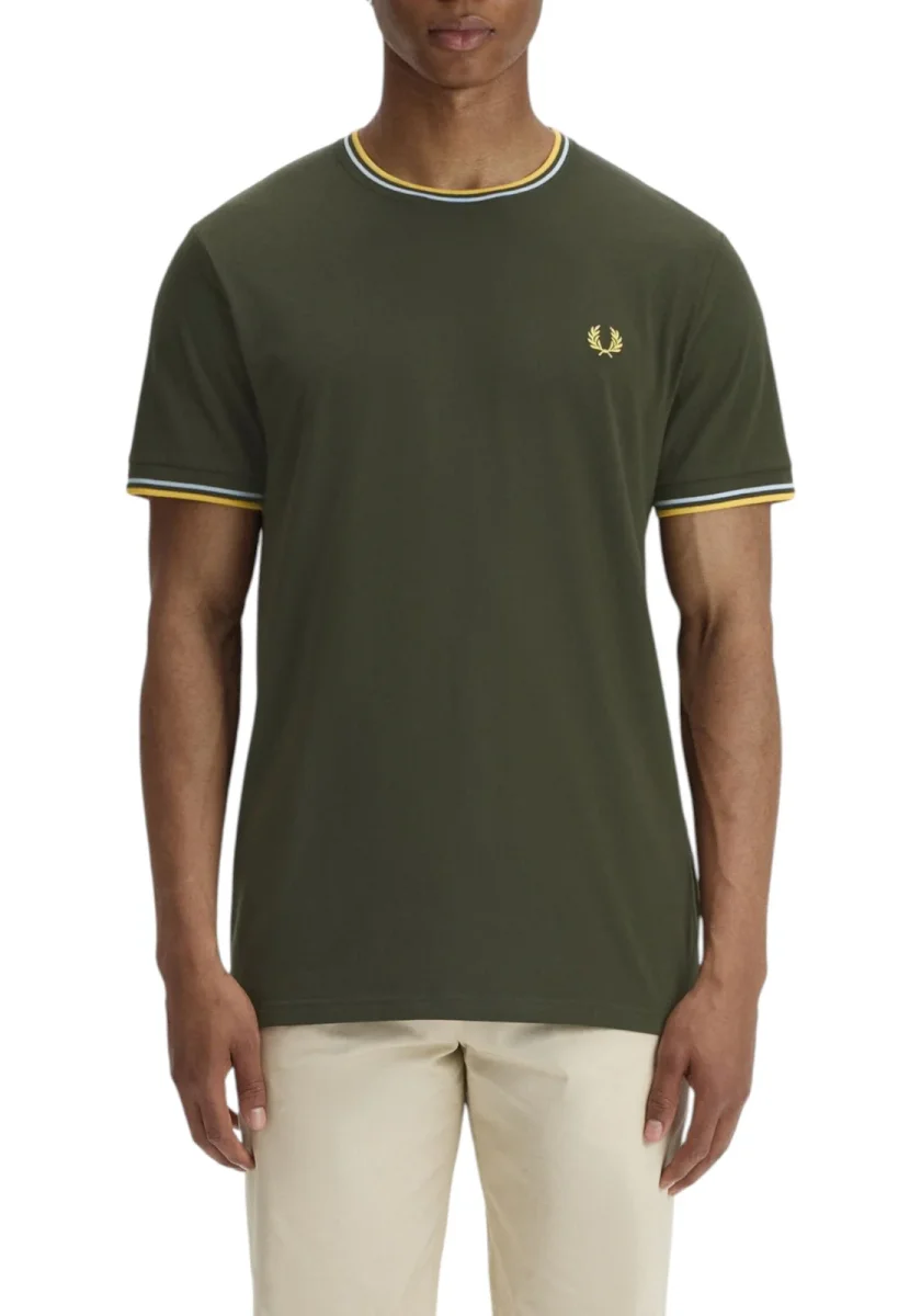T-SHIRT FRED PERRY TWIN TIPPED TS COL 102 - immagine 8