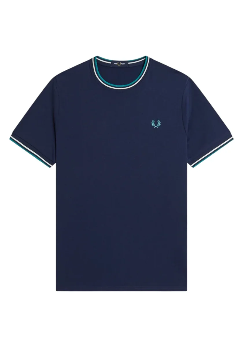 T-SHIRT FRED PERRY TWIN TIPPED TS COL 102 - immagine 2