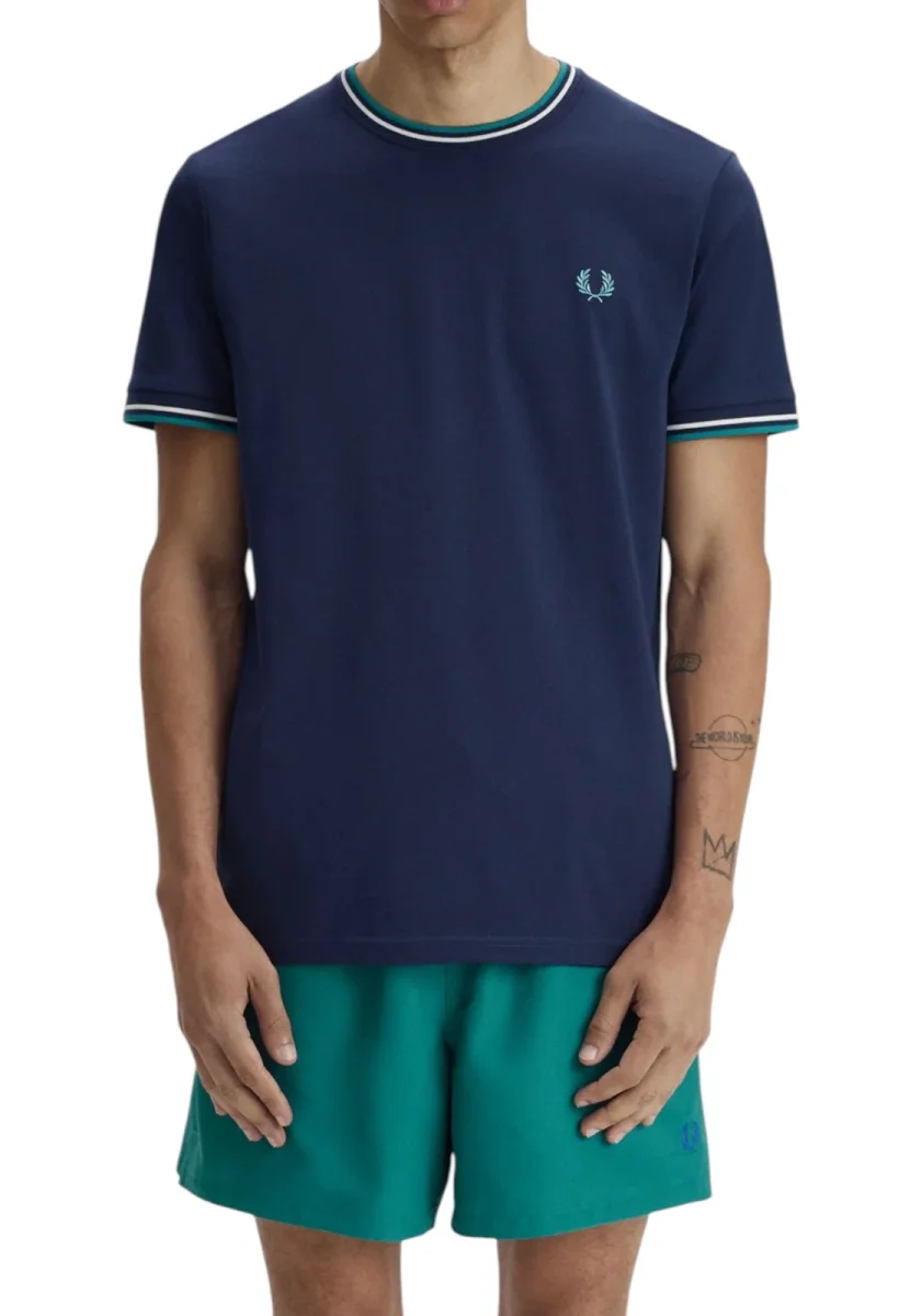 T-SHIRT FRED PERRY TWIN TIPPED TS COL 102 - immagine 4