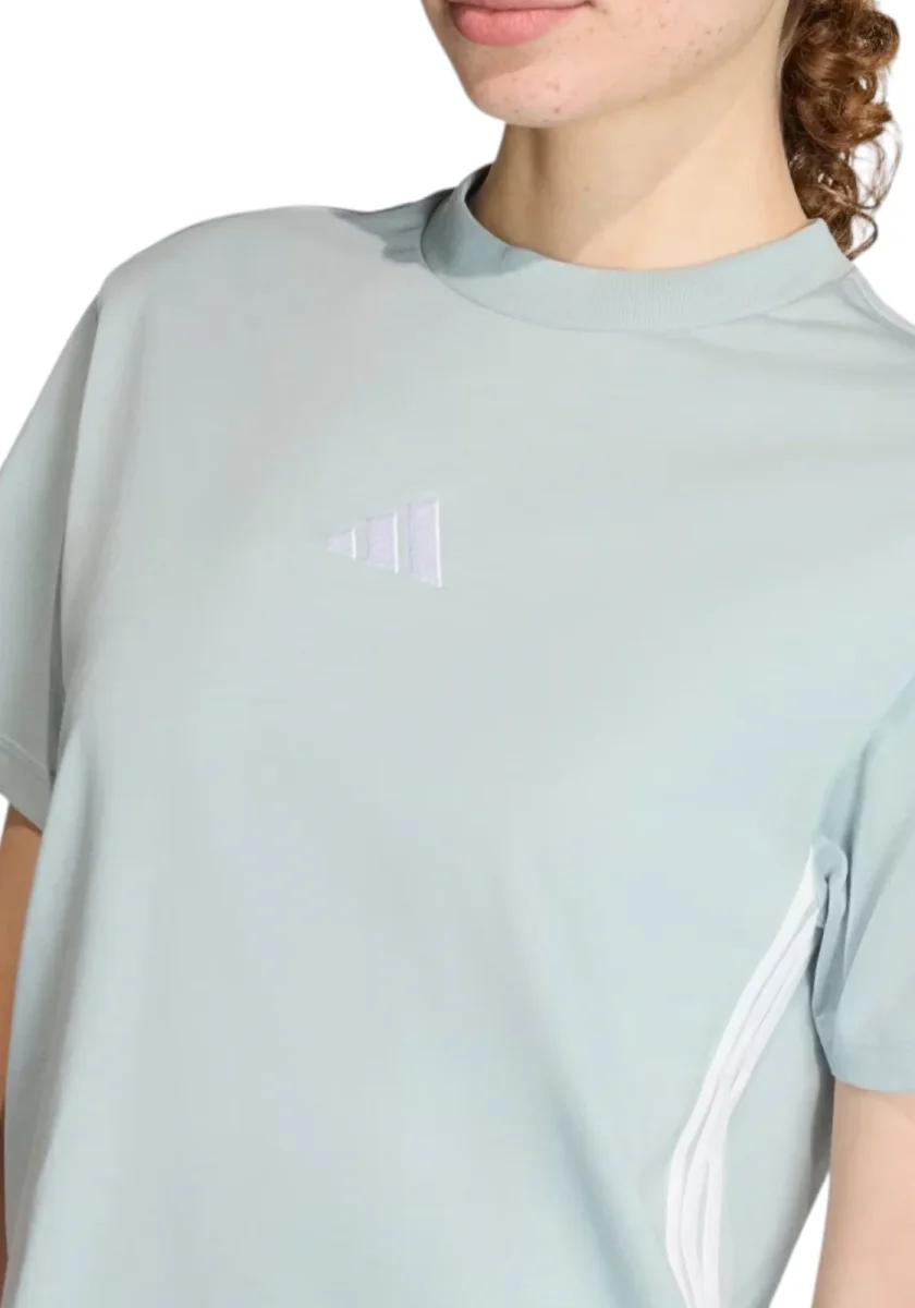 T-SHIRT ADIDAS Essentials 3-Stripes Cotton Tee - immagine 4